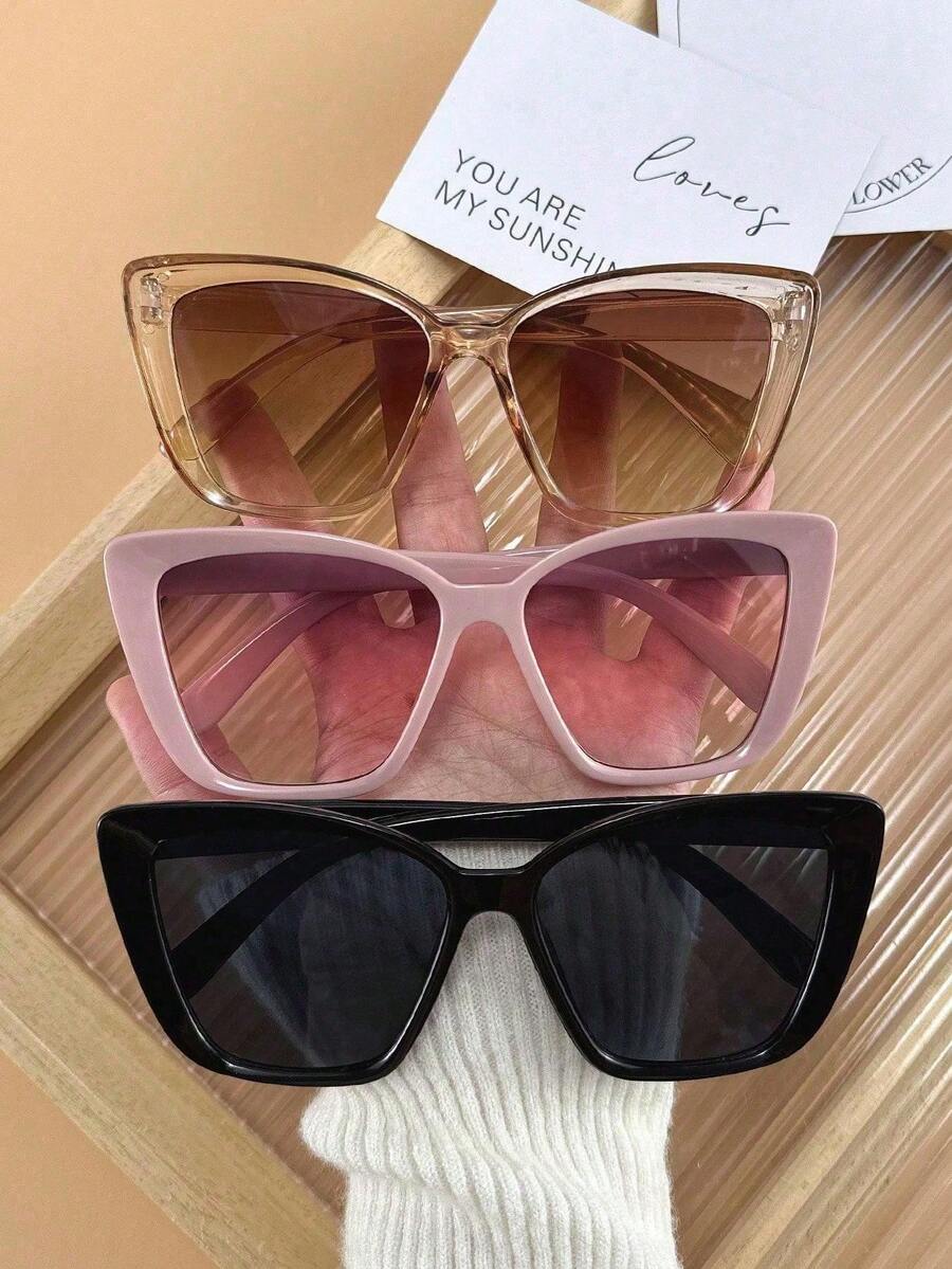 3/4pcs Women Cat Eye Frame Del - Sunglasses Cat Eye 评论和价格
