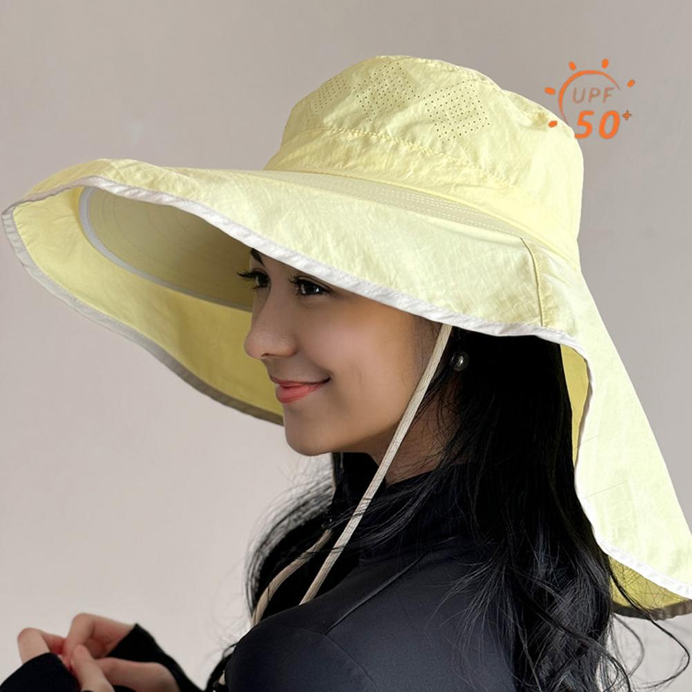 Women Sun Hat with Neck Flap W - Hat Floppy Wide 评论和价格