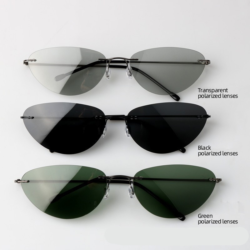Fashion Rimless Sunglasses, Ca - Sunglasses Cat Eye 评论和价格