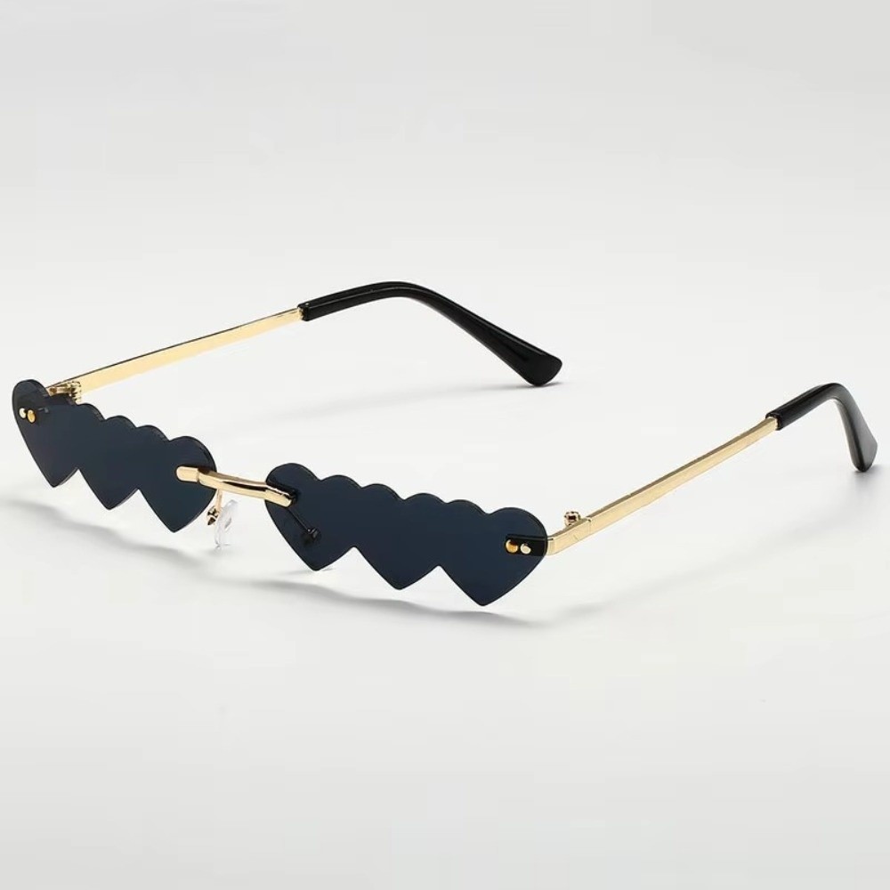 Fashion Love Heart Shaped Riml - Sunglasses Cat Eye 评论和价格