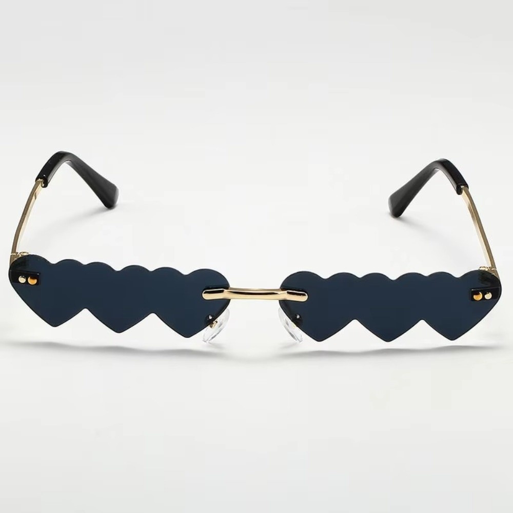 Fashion Love Heart Shaped Riml - Sunglasses Cat Eye 评论和价格
