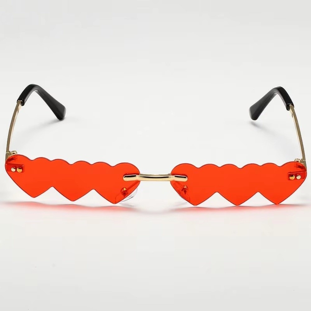 Fashion Love Heart Shaped Riml - Sunglasses Cat Eye 评论和价格