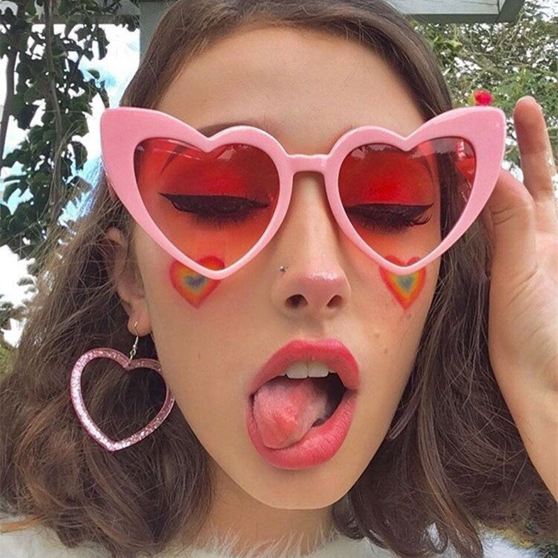 Love Heart Cat Eye Sunglasses  - Sunglasses Cat Eye 评论和价格