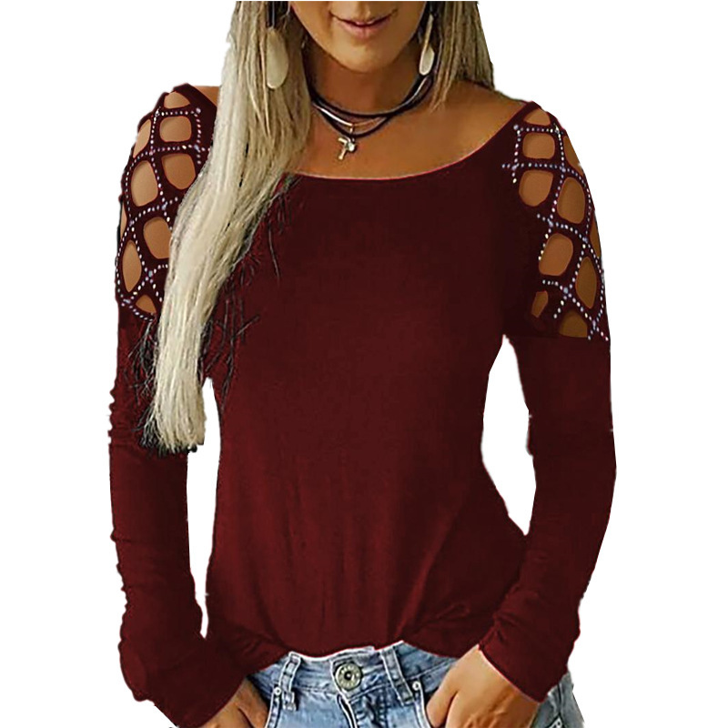 Women Off Shoulder Long Sleeve - Blouse Off Shoulder 评论和价格